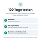 100 Tage testen mit Geld-zurück-Garantie in 3 Schritten